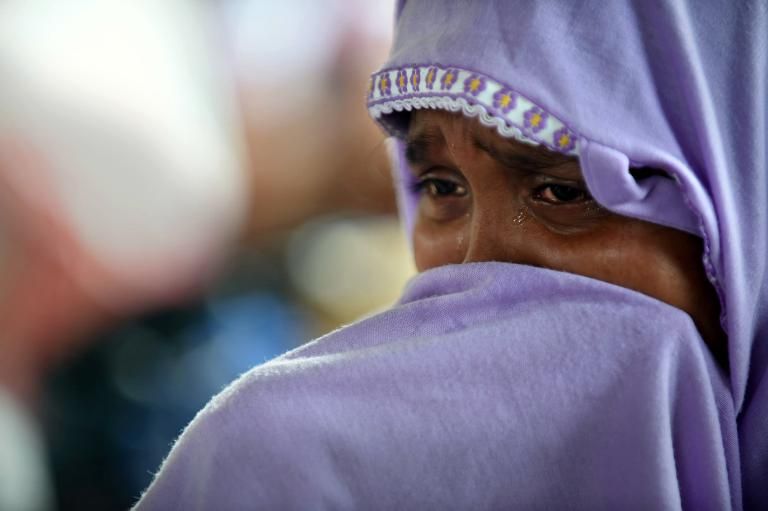 Rohingya sad woman