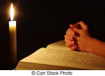 bible hand candle